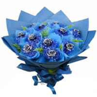 Be happy by sending this Artful Blue Rose Flower B......  to yuncheng