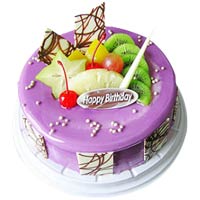 8 inch cream fruit chocolate cake......  to flowers_delivery_baishan_china.asp