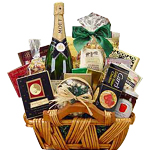 Romantic basket, which contains bubble bath, a nat...