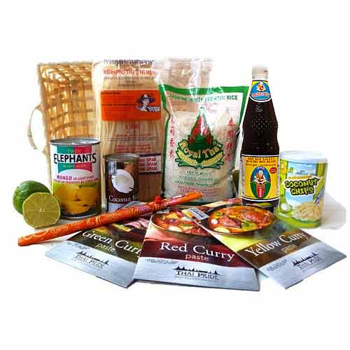 Present this Deluxe Experience Gift Basket of Thai......  to siegen_florists.asp