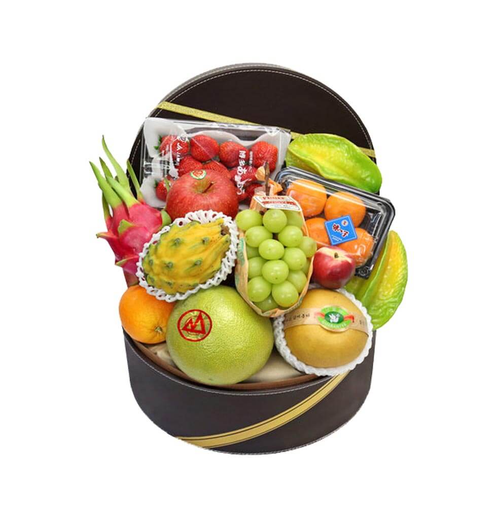 The fruit basket including Pomelo, Japanese Amaou ......  to sai ying pun_florists.asp