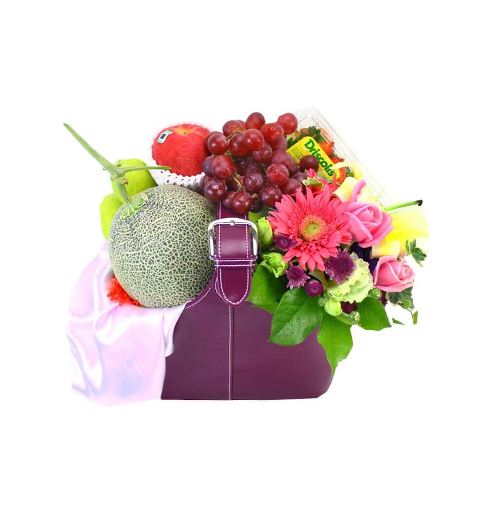 A glorious fruit basket of 8 different types of fr......  to flowers_delivery_tai o_hongkong.asp