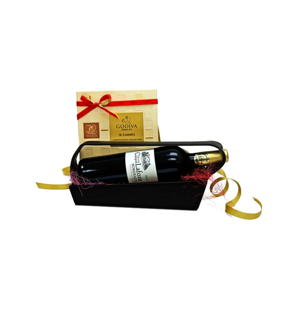 Our Godiva Chocolate n Wine hamper includes three ......  to flowers_delivery_sai ying pun_hongkong.asp
