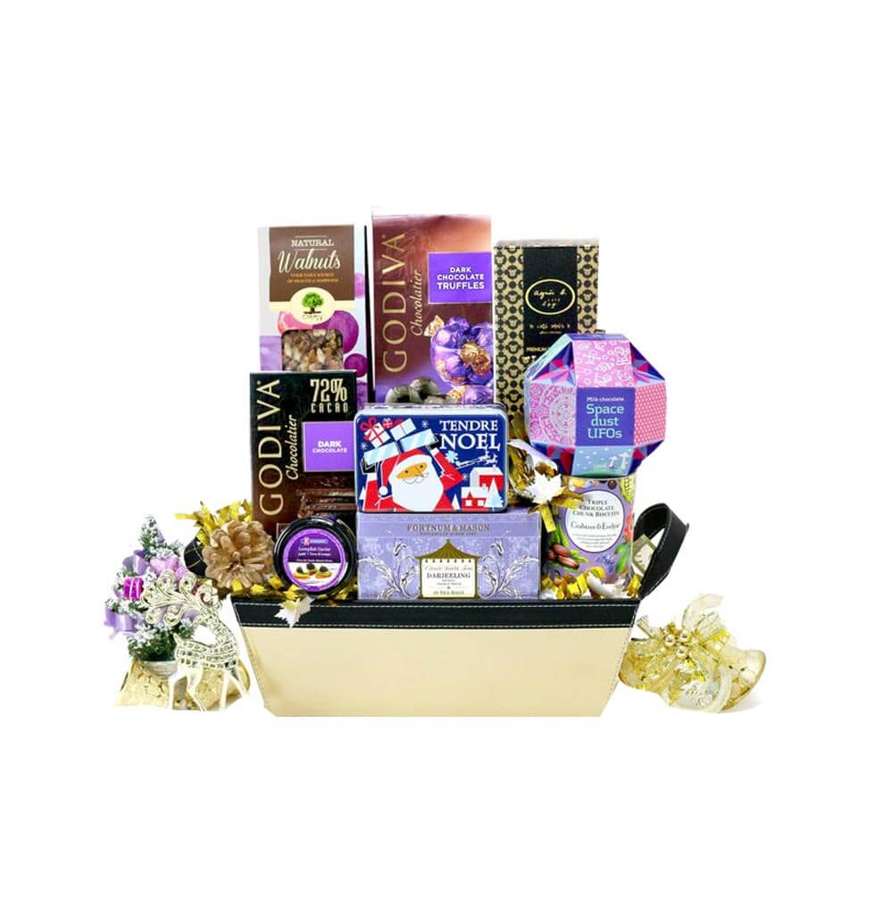 This Christmas hamper is filled with holiday treat......  to silver mine bay_florists.asp