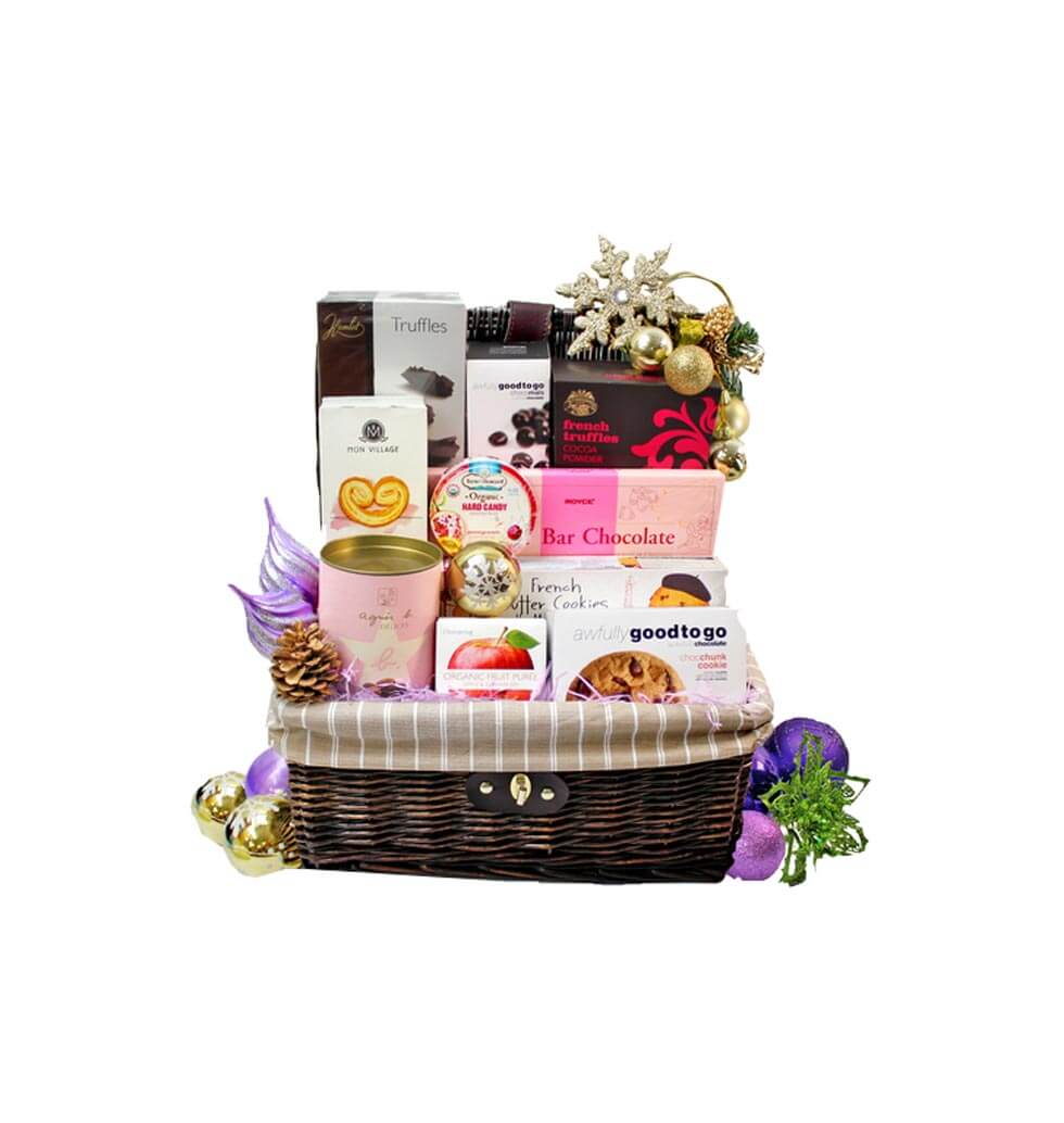 Comprised of a sweet gift basket filled with vario......  to sheung shui