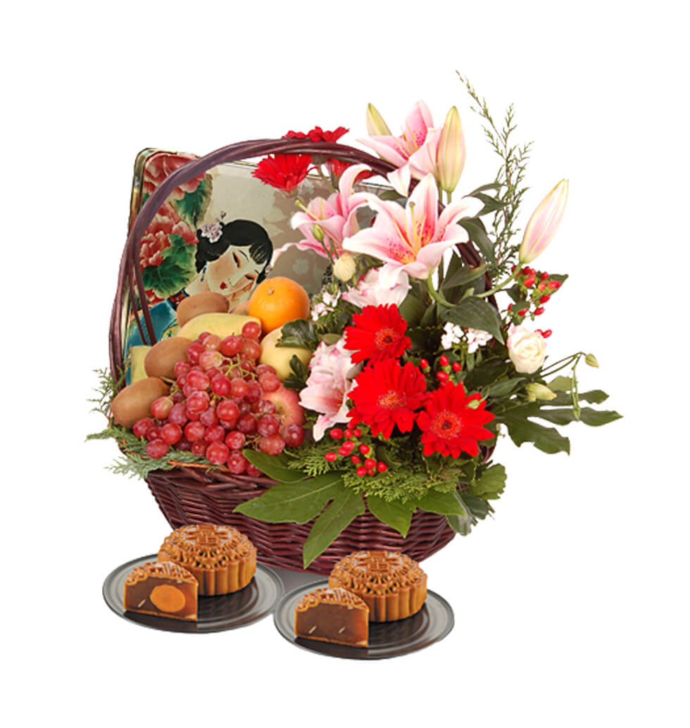 Basketstuffed with delectable treats make for lov......  to pusing_florists.asp