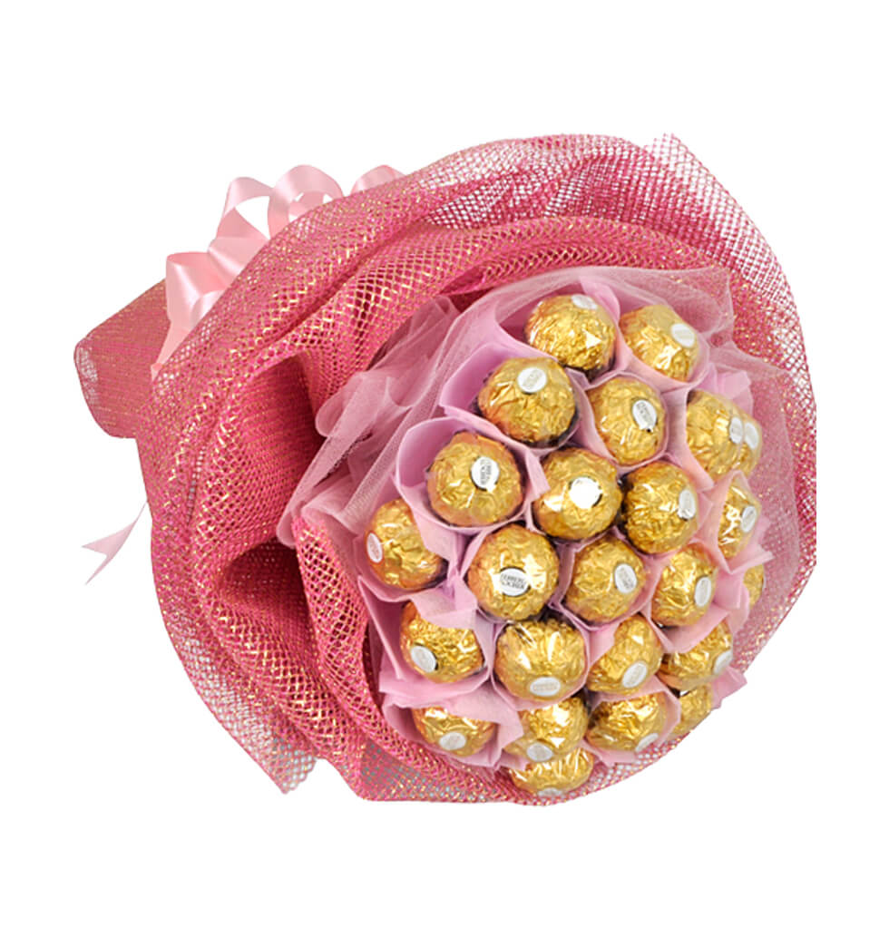 Send your love with a bouquet of Ferrero Rochers w......  to balik pulau_florists.asp