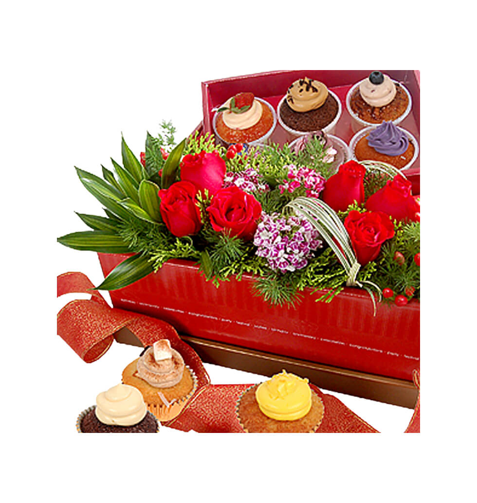 Enjoy the delicious flavours of cupcakes and use t......  to flowers_delivery_butterworth_malaysia.asp
