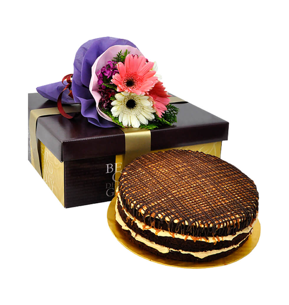 A slice of this chocolate cake covered with salted......  to flowers_delivery_balik pulau_malaysia.asp