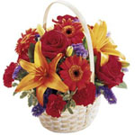 Basket of Mixed Flowers 