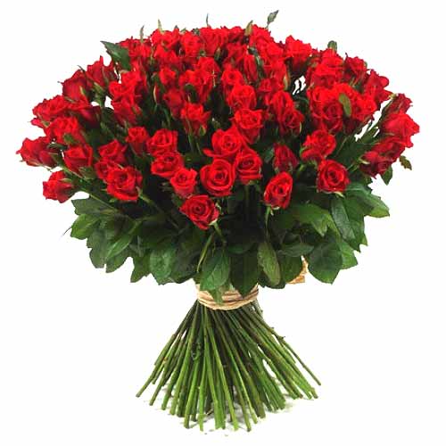 101 pcs long stemmed fresh cut deep red roses in a......  to tacloban_florists.asp