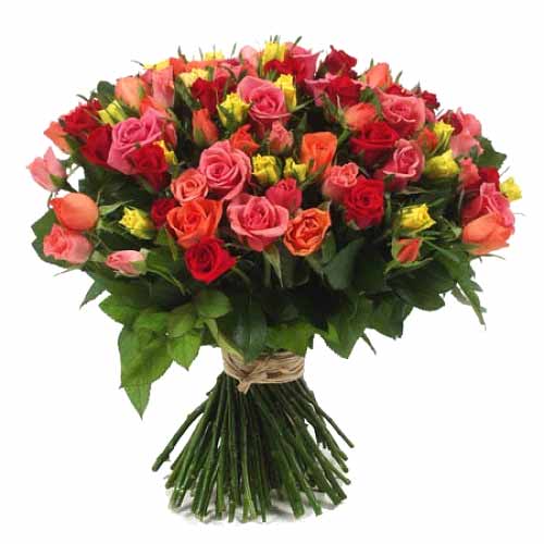 101 pcs long stemmed fresh cut multi colored roses......  to Tabaco_philippine.asp