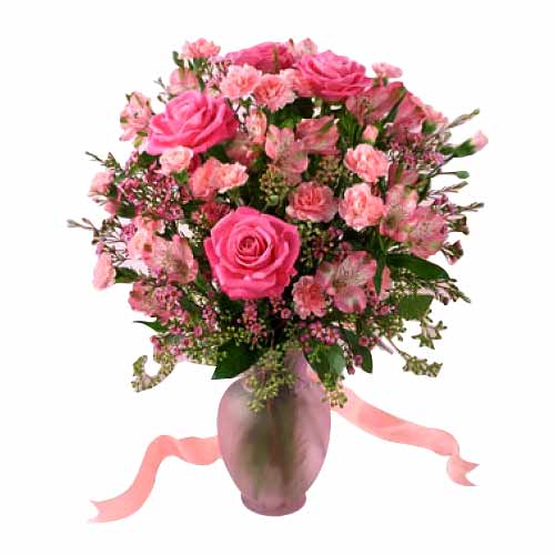Mixed Pink Flowers in a Vase.<br>- Pink Roses<br>-......  to muntinlupa