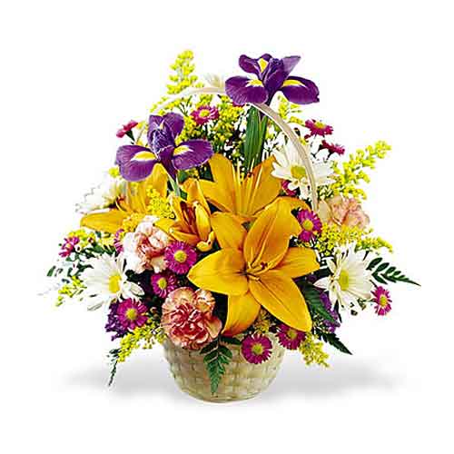 Stylish Arrangement of Fresh Flowers in Basket.<br......  to pagadian_philippine.asp