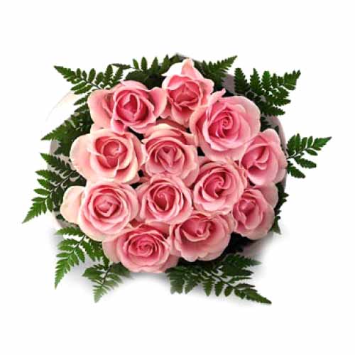 One dozen pink roses in a bouquet.......  to flowers_delivery_san fernando_philippine.asp