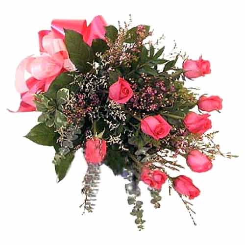 1 dozen pink roses in bouquet......  to pagadian_philippine.asp