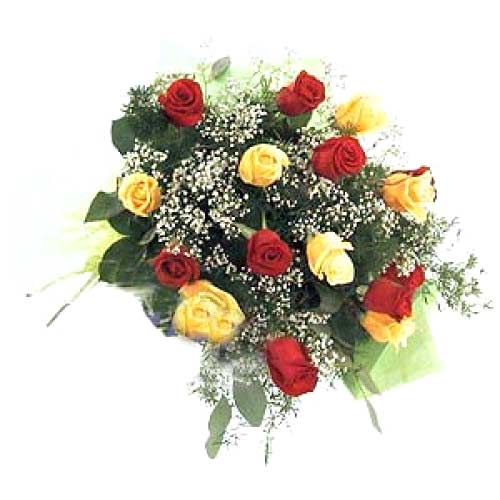 1 dozen red & yellow mix roses in a bouquet......  to Bislig