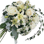 Lovely all-white hand tied bouquet......  to ormoc