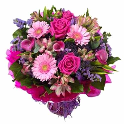 Fresh Mixed Cut Flowers Arrangement Contains Pink ......  to flowers_delivery_valencia_philippine.asp