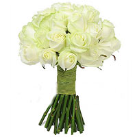 bouquet of 13 white roses and static. It is the day when hope is born, love and ...