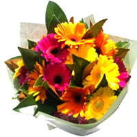 Bouquet with gerberas of all possible colors is th......  to flowers_delivery_perm_russia.asp
