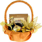 A gift basket of chocolates with brandy Noah and c......  to flowers_delivery_veliky novgorod_russia.asp