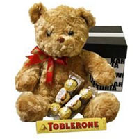 For your loved one. Cute teddy bear and chocolates......  to Pretoria