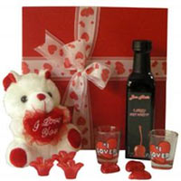Enjoy a shot of cherry liqueur in Valentine themed......  to germiston