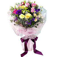 Fresh flowers in shades of deep purple and yellow ......  to Daejeon_southkorea.asp