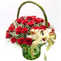 Red Roses in basket  ......  to gyeongju