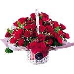A Beautiful Basket of 30 fresh stem Red Roses with......  to South Jeolla_southkorea.asp