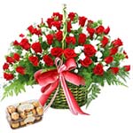 This arrangement includes 50 Red Roses , white sea......  to mokpo