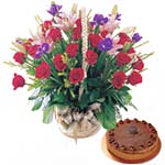 This blended rose and lily basket is a wonderful w......  to Incheon_southkorea.asp