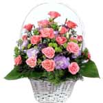 18 Pink Roses, Green Chrysanthemums, Blue Lisianth......  to jeollanam do_florists.asp