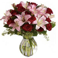 Order this Bright Passion for Roses and Lilies Bou......  to sokacho