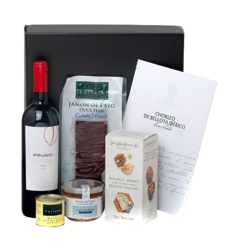 This gift basket with a bottle of Pruno Wine (2015......  to malaga_spain.asp