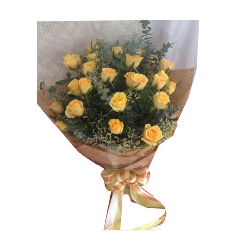 Basket Of Yellow Roses