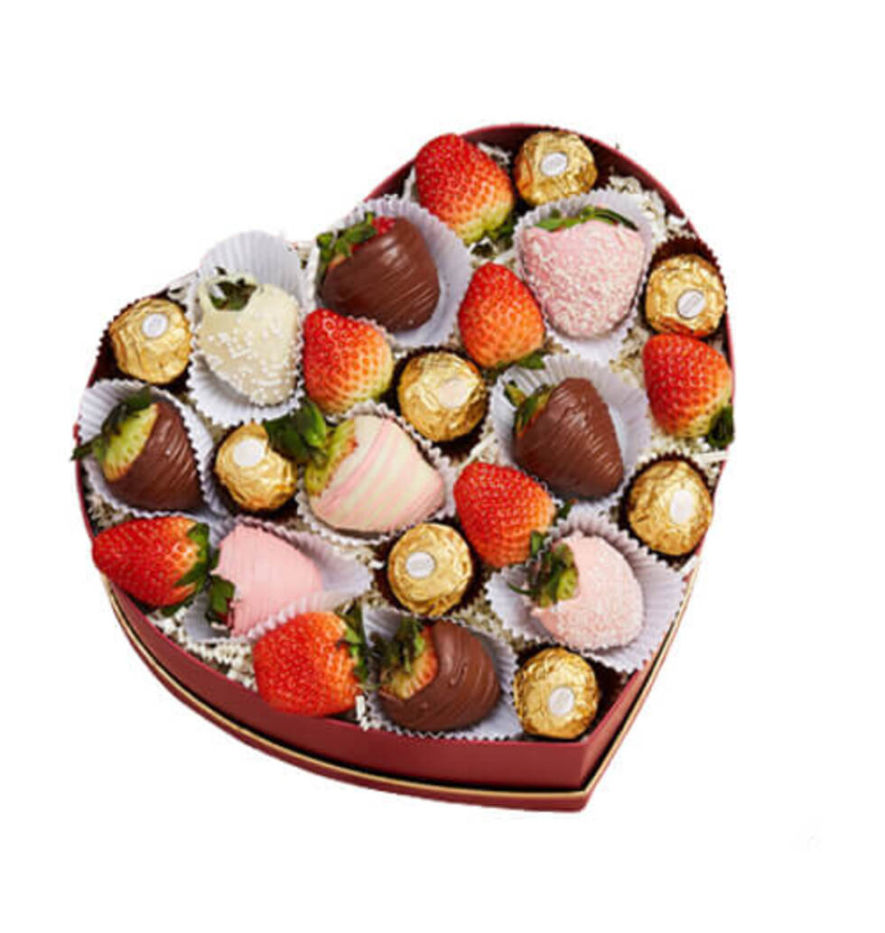 Sending you love and warmth. with strawberries coa......  to nakhon nayok_florists.asp