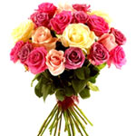 Fresh, stunning mixed colours roses presented in an elegant bouquet.<br/>Note:- ...