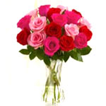 This beautiful, elegant bouquet with a lush variety of roses is pure sophisticat...