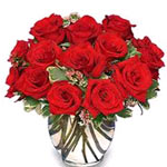 This red roses in vase for the one whose friendship you cherish.<br/>Note:- Deli...